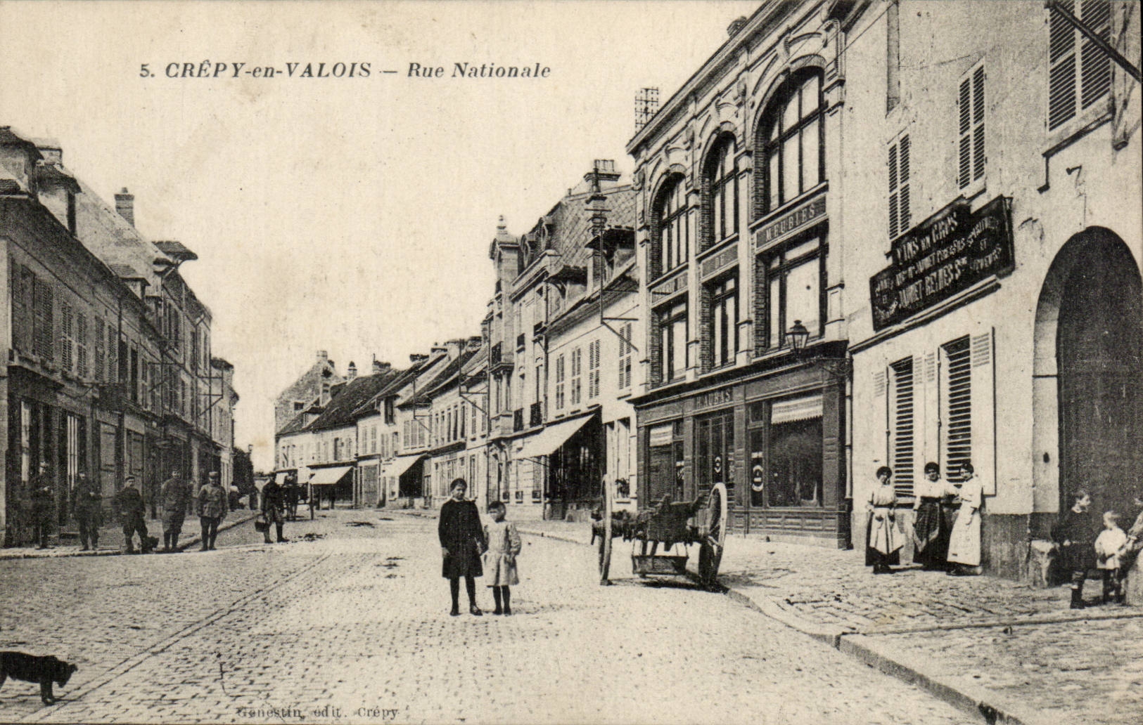 Crepy in Valois CPA national Street