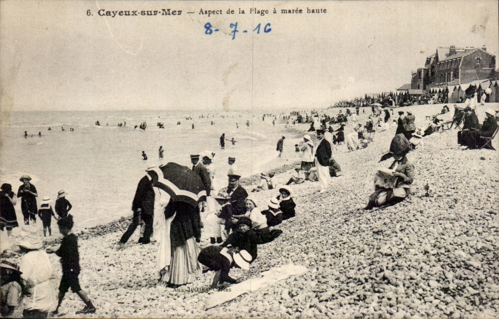 Cayeux on Mer CPA Aspect of the beach has high tide