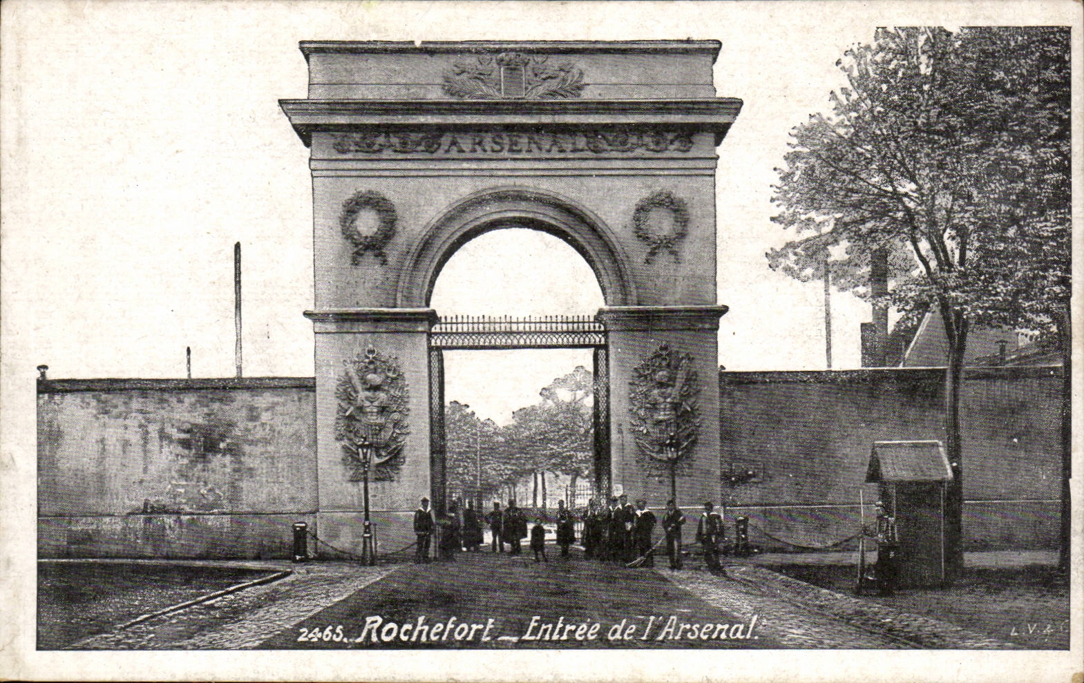 Rochefort CPA Eingang des Arsenals