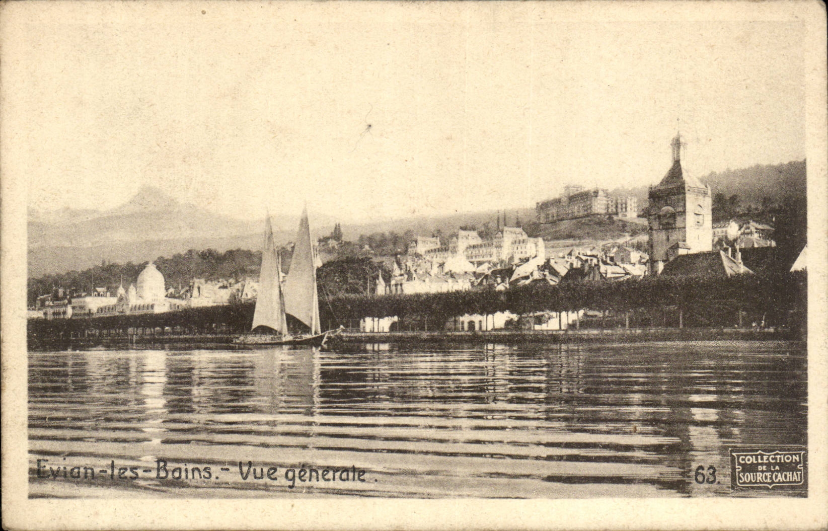 Evian les Bains CPA View