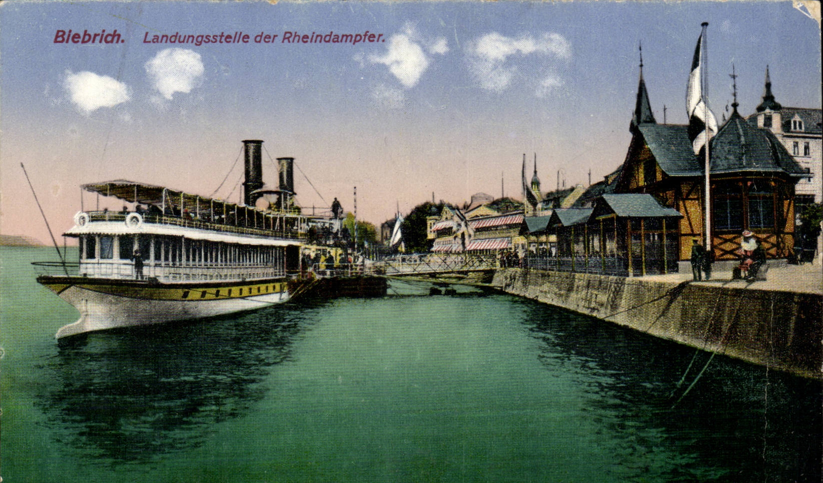 Germany CPA Landungstelle der Rheinampfer