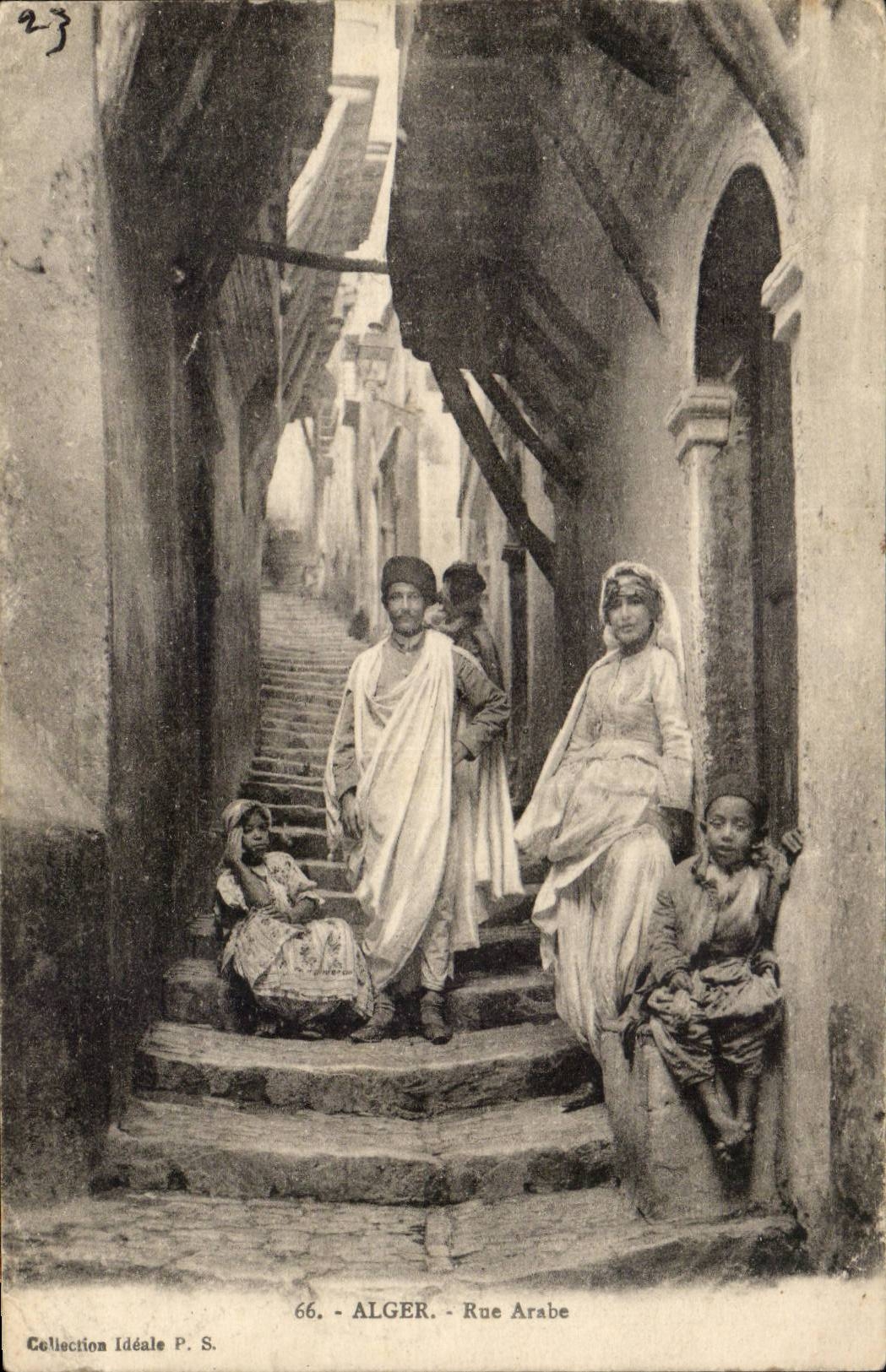 Arabische Algiers CPA Strasse Algerien-