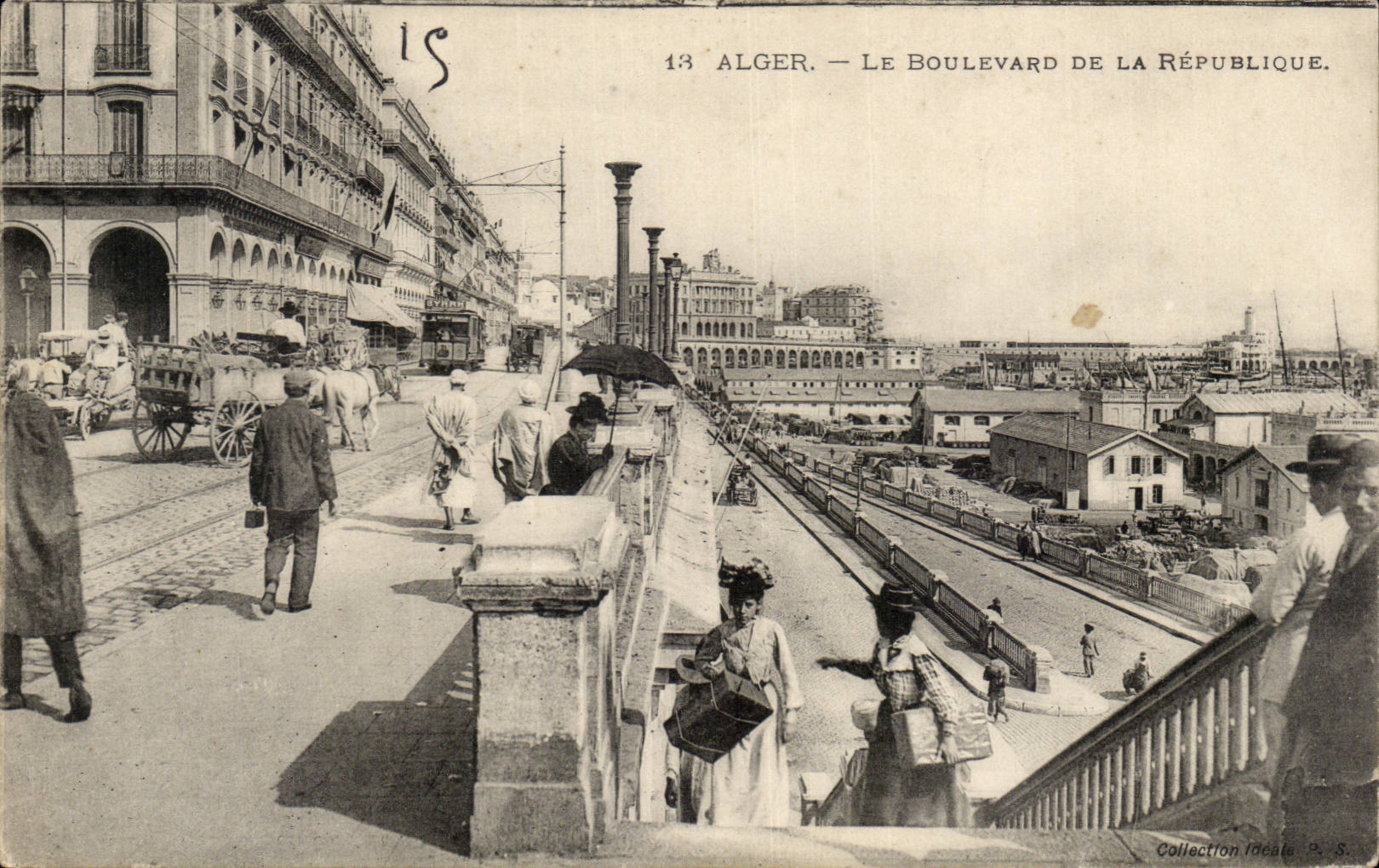 Prachtstrasse Algerien-Algiers CPA der Republik