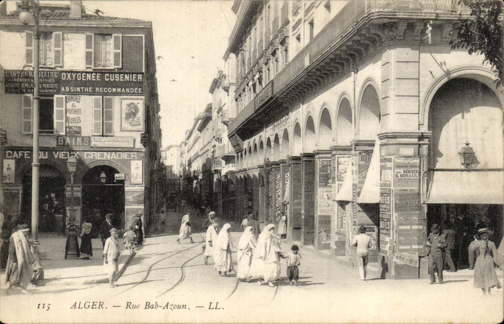Algerien Algiers CPA die Strasse Bab Azoun