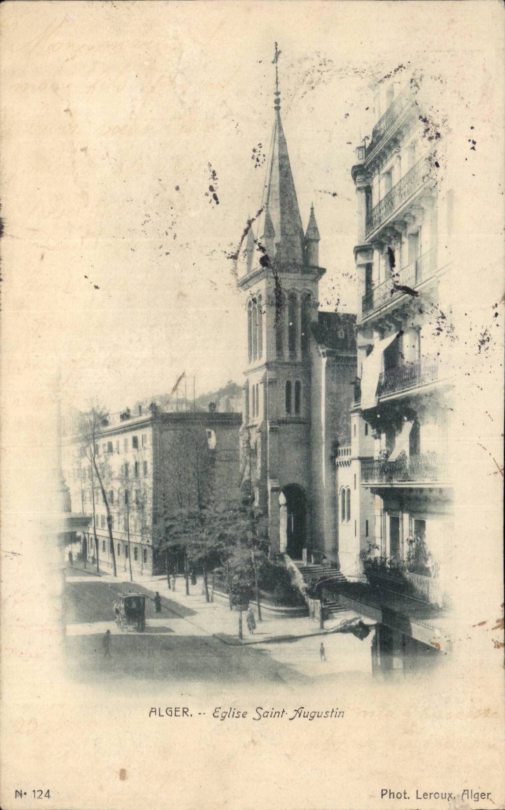 Kirche Saint Augustin Algerien-Algiers CPA