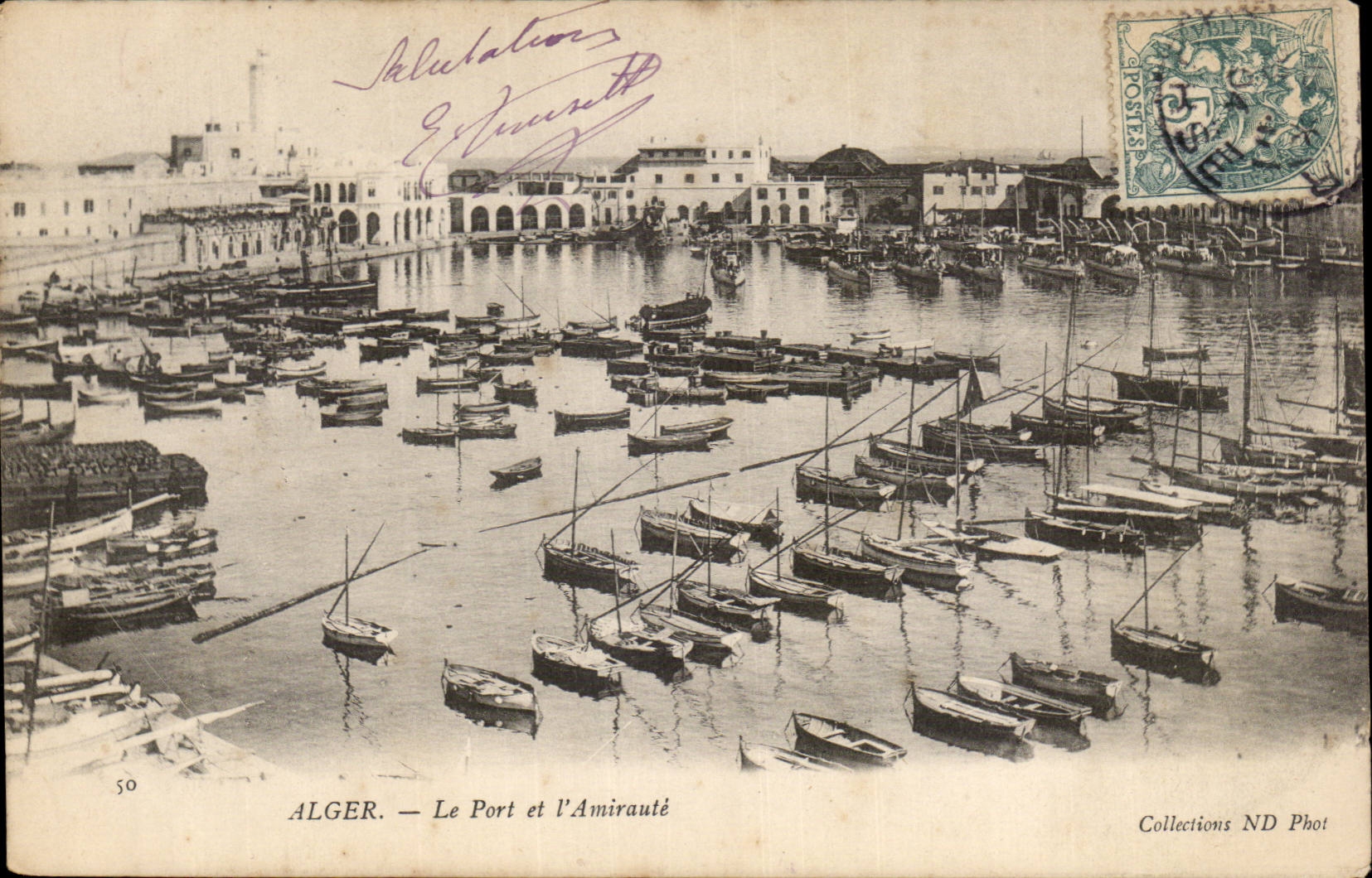 Algerien Algiers CPA der Hafen von Admiralitat