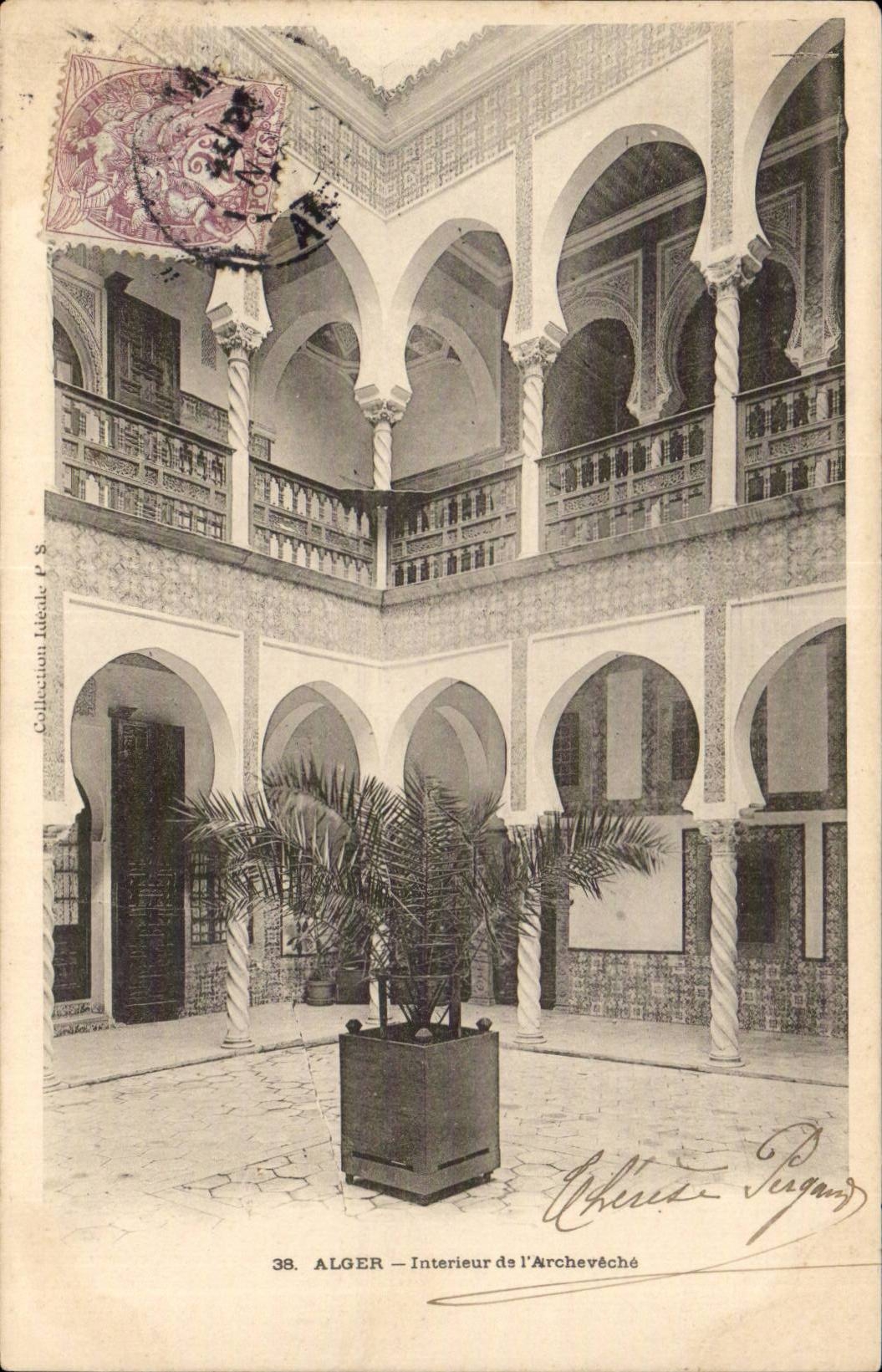 Algerien Innenalgiers CPA vom Palast des Erzbischofs