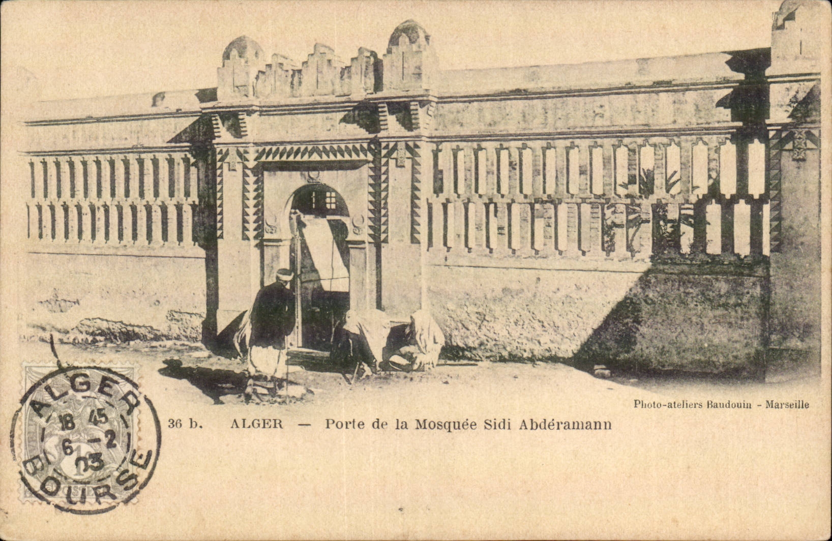 Gatter Algerien-Algiers CPA der Moschee Sidi Abderamann