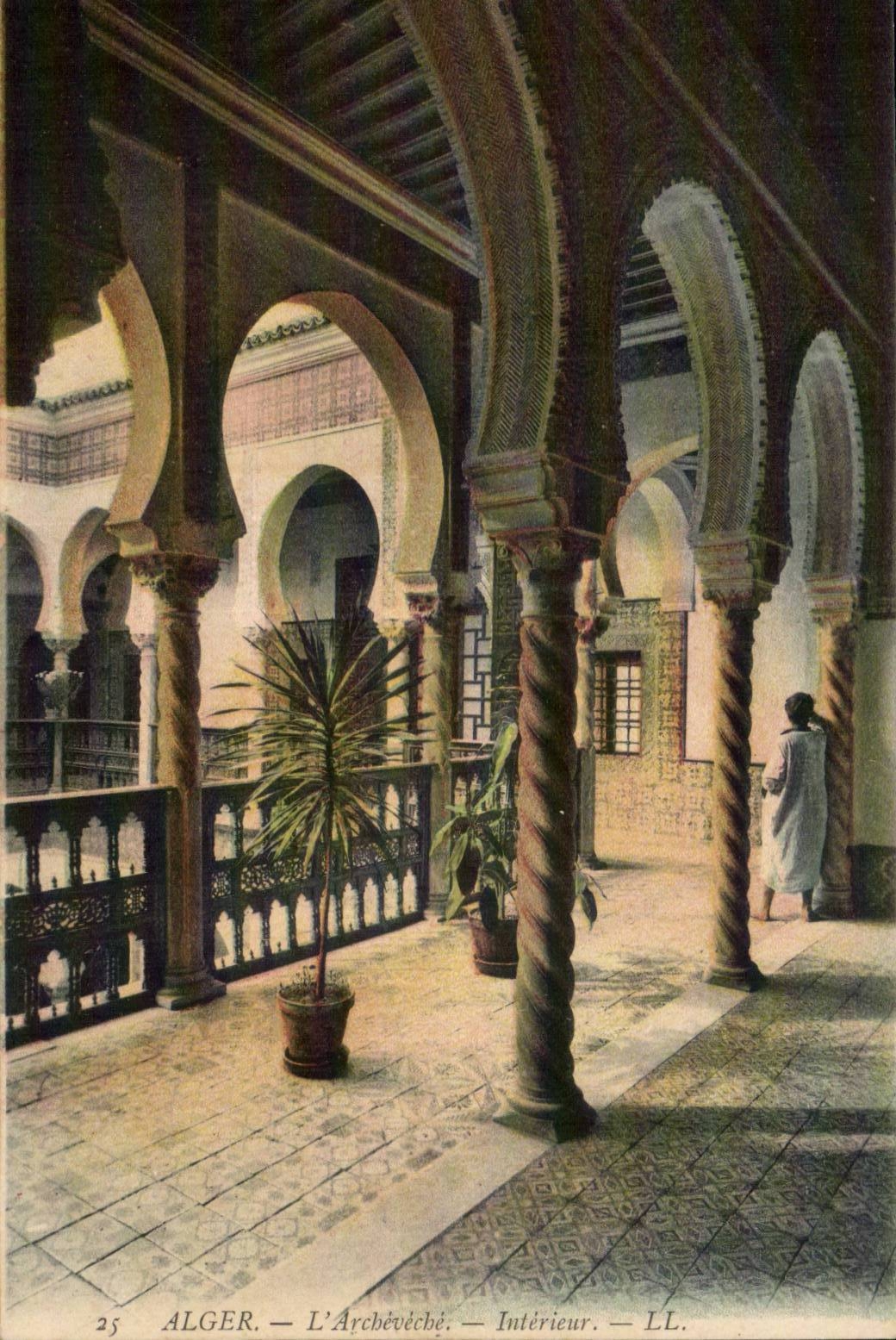 Algerien Algiers CPA der Innenpalast des erzbischofs