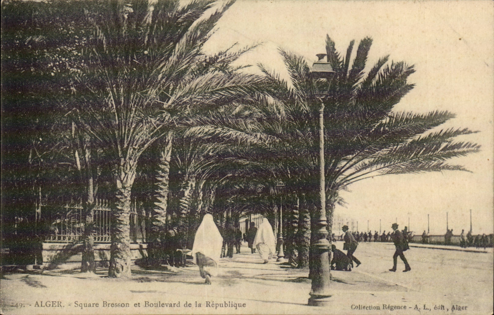 Allgemeiner Garten Algerien-CPA Algiers Bresson und Prachtstrasse der Republik