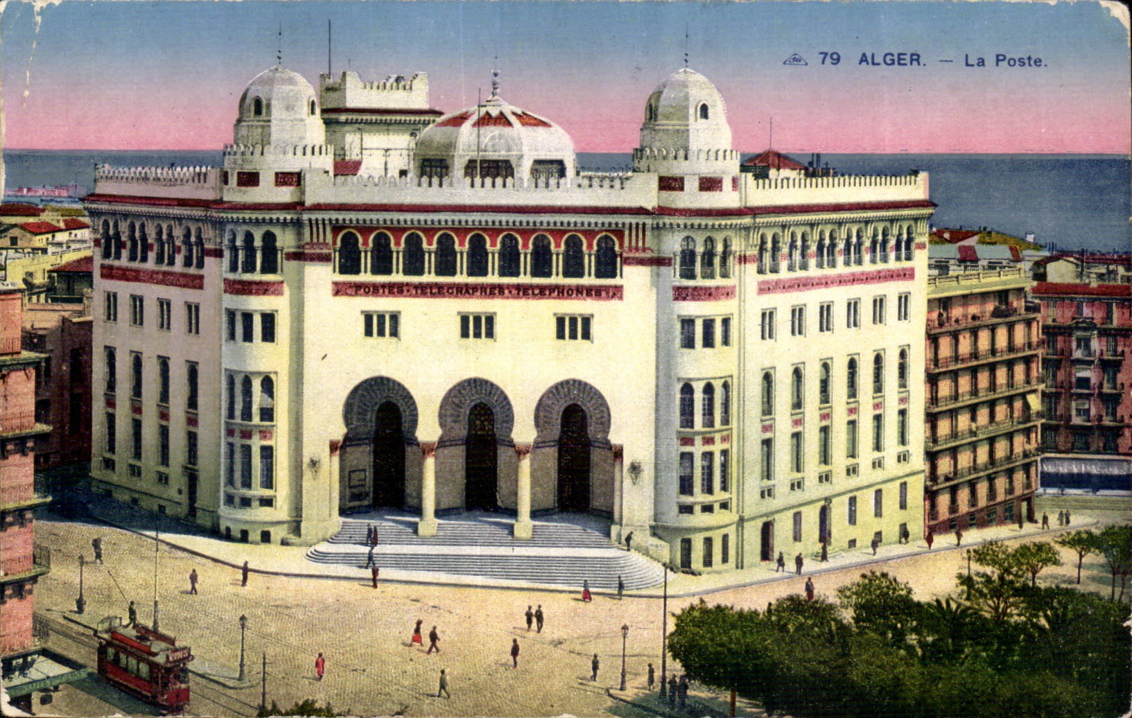 Algerien CPA Algiers La Poste (Post)