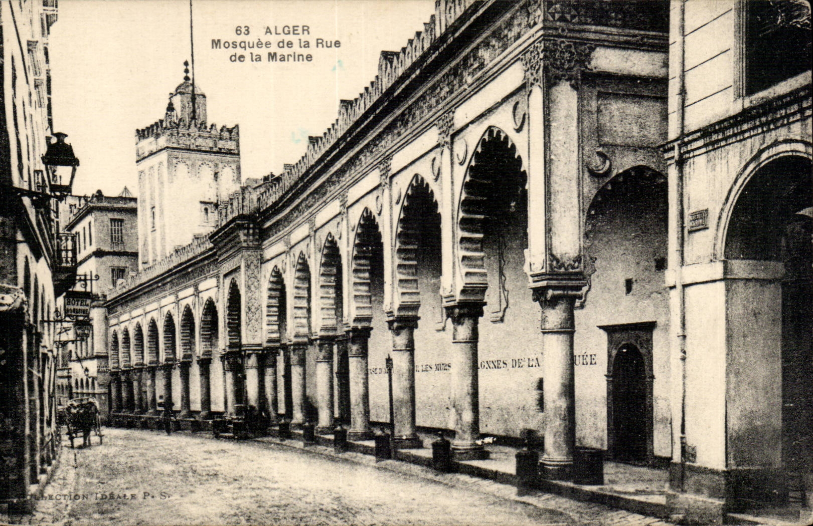 Moschee Algerien-Algiers CPA der Strasse der Marine