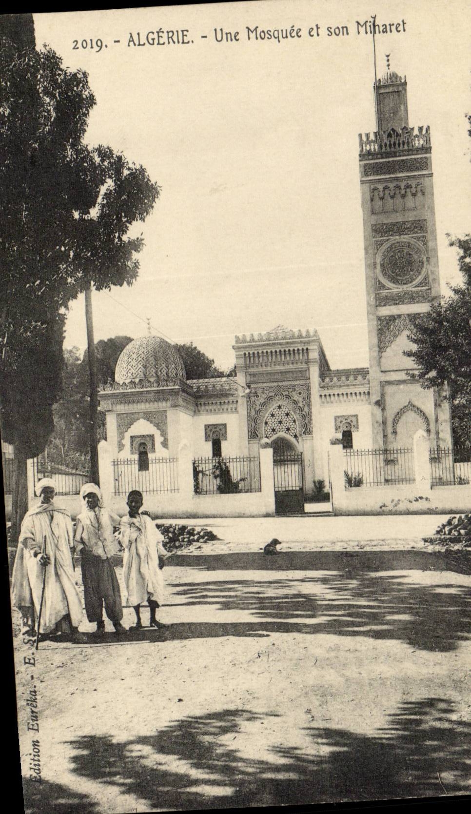 Algerien Algiers CPA eine Moschee und sein Minarett