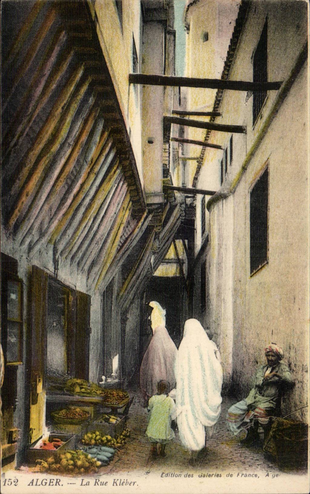 Algerien Algiers CPA die Strasse Kleber