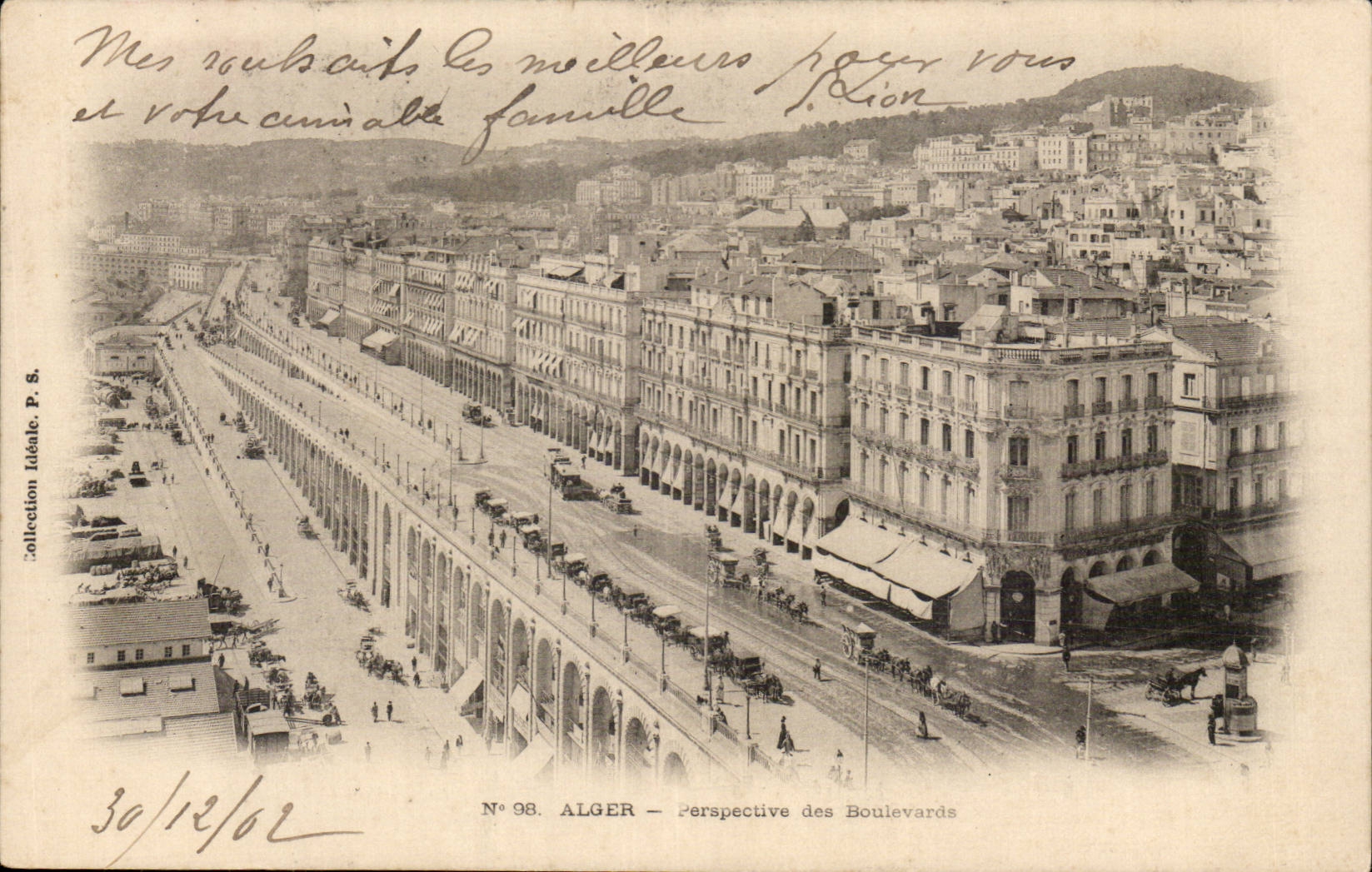 Algerien-Perspektive Algiers CPA der Prachtstrassen