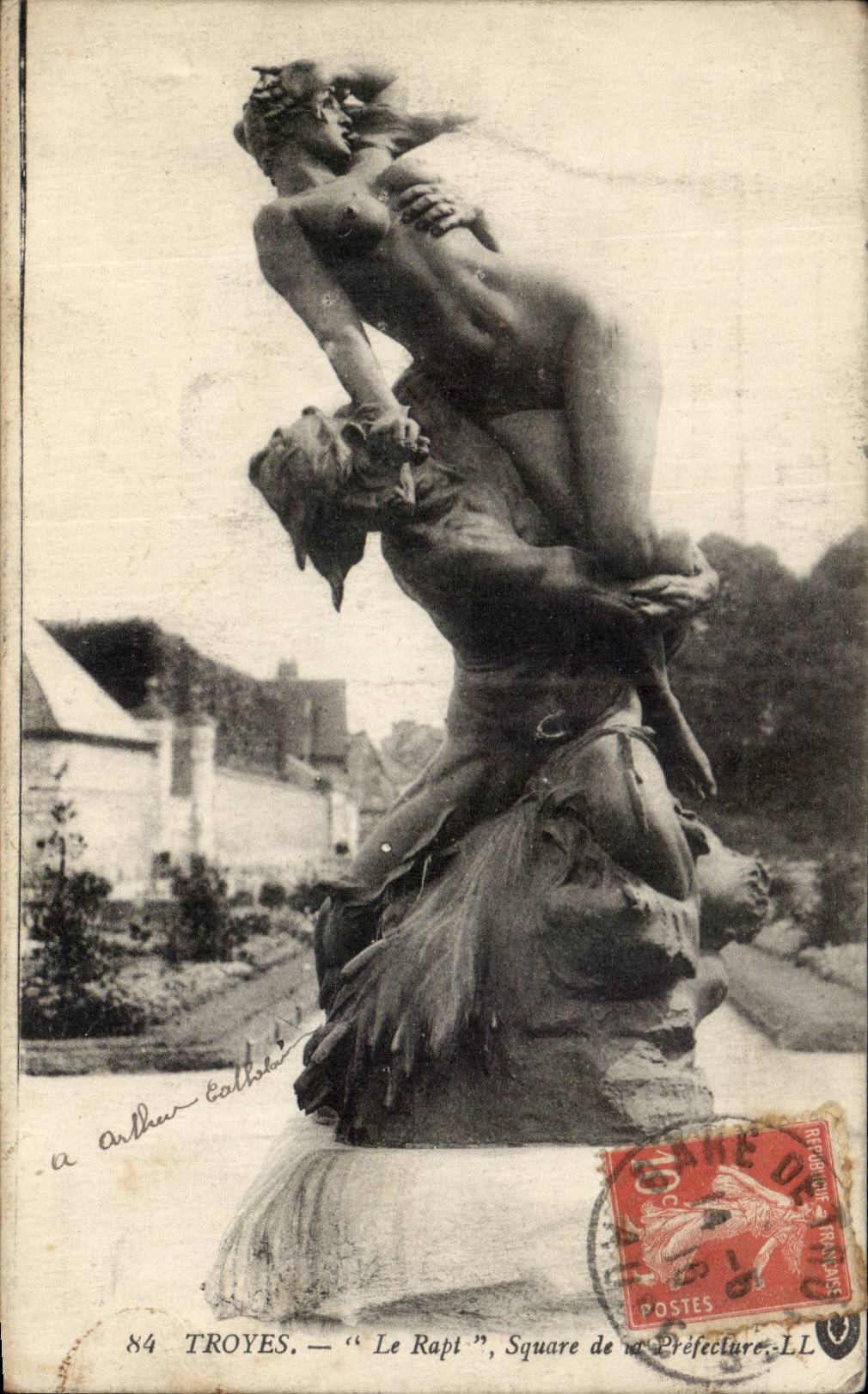 Troyes CPA the Abduction public garden of the prefecture