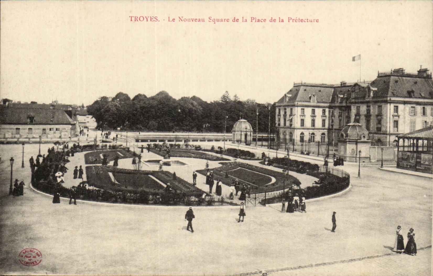 Troyes CPA the new public garden of the place of the Prefecture