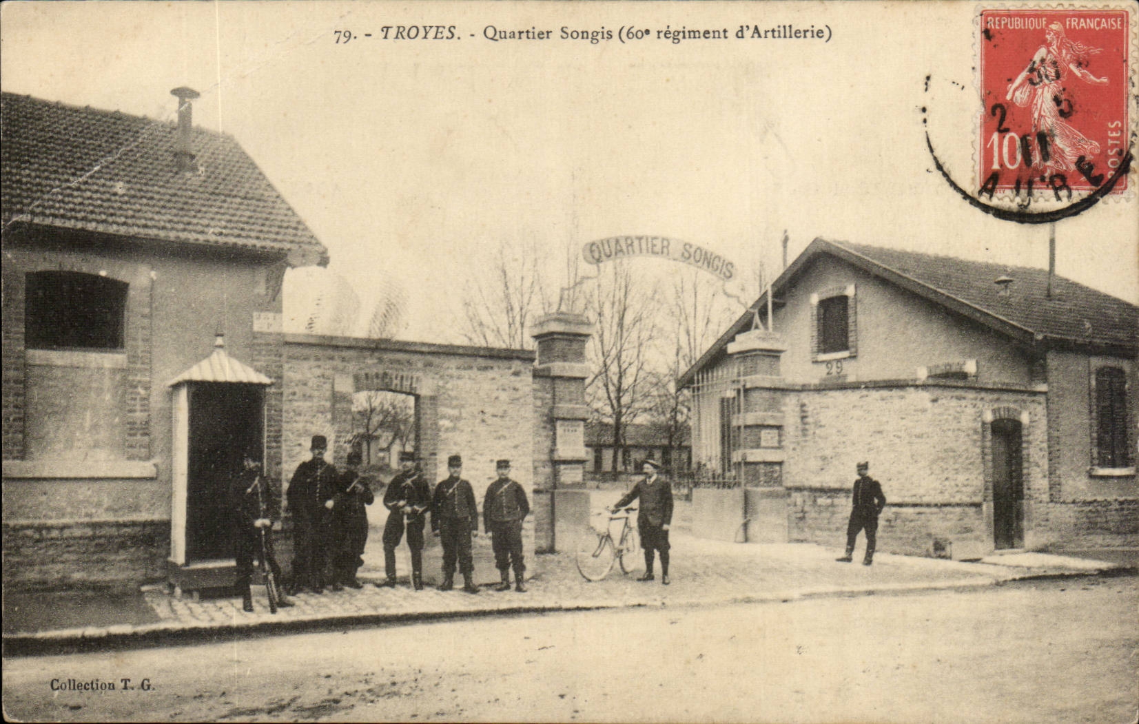 Troyes CPA District Songis (60eme regiment of artillery)