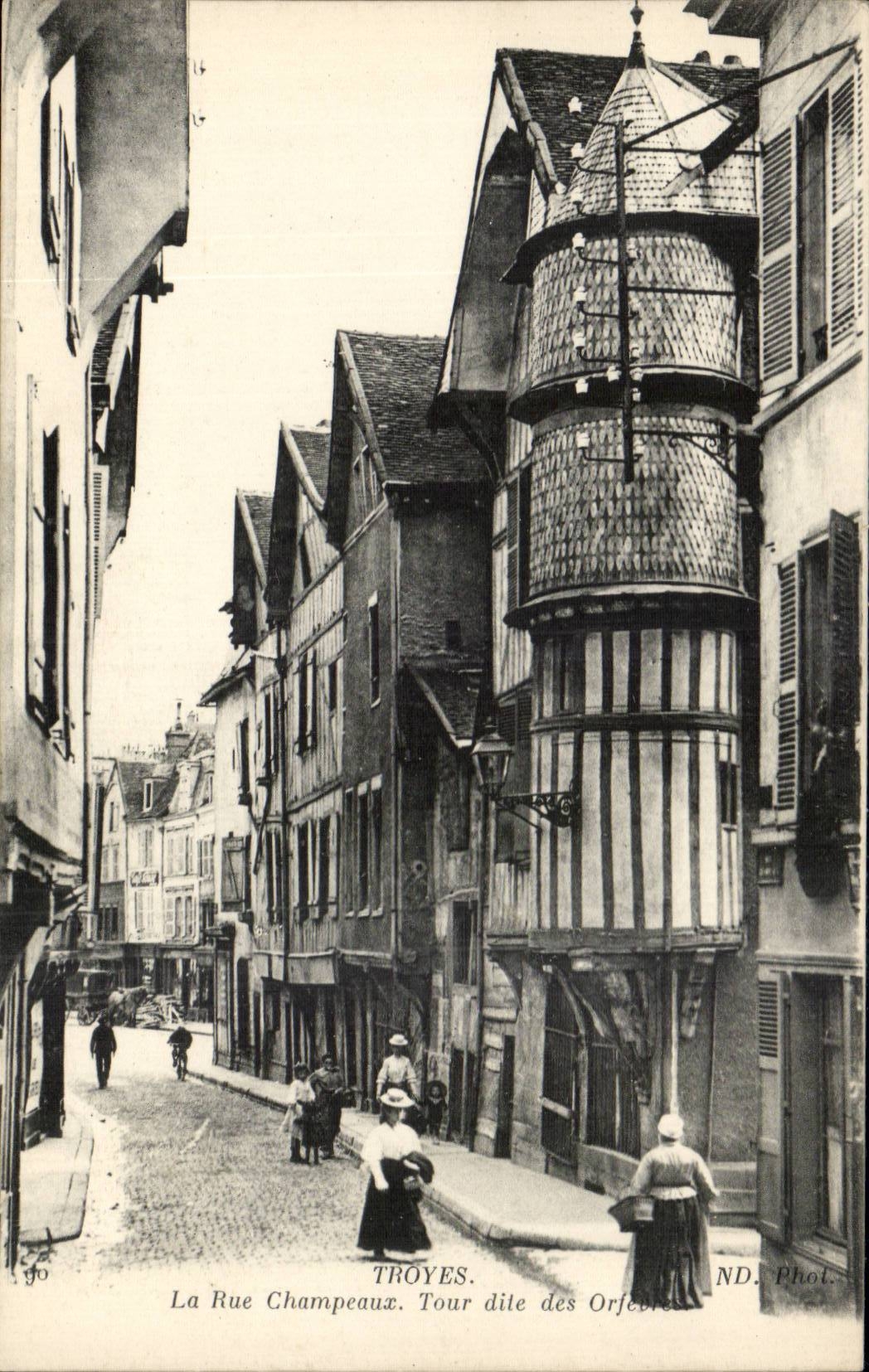 Troyes CPA Street Champeaux Tower known as of the goldsmiths