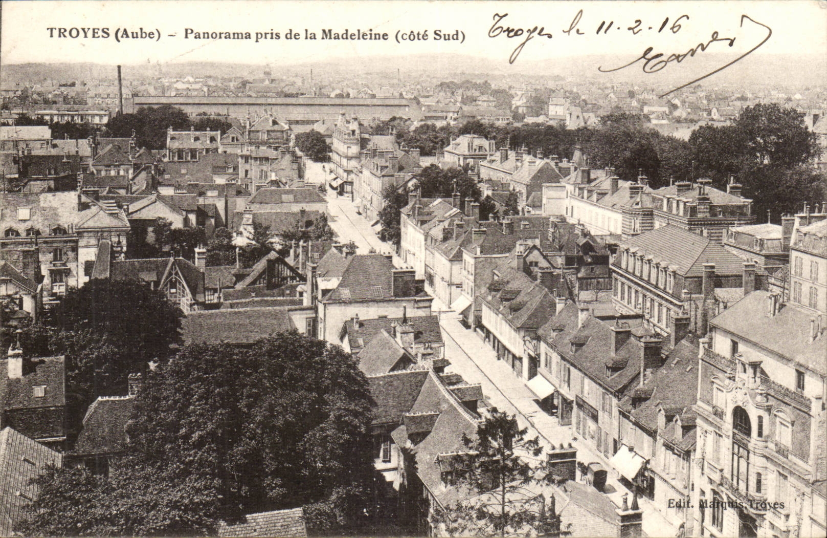 TRoyes CPA Panorama taken of the Madeleine (southern part)