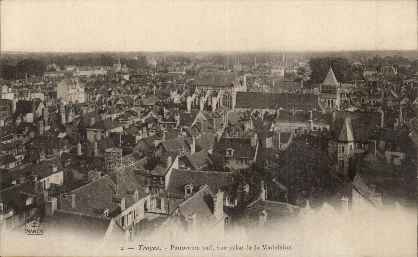TRoyes CPA Southern Panorama seen from of the Madeleine