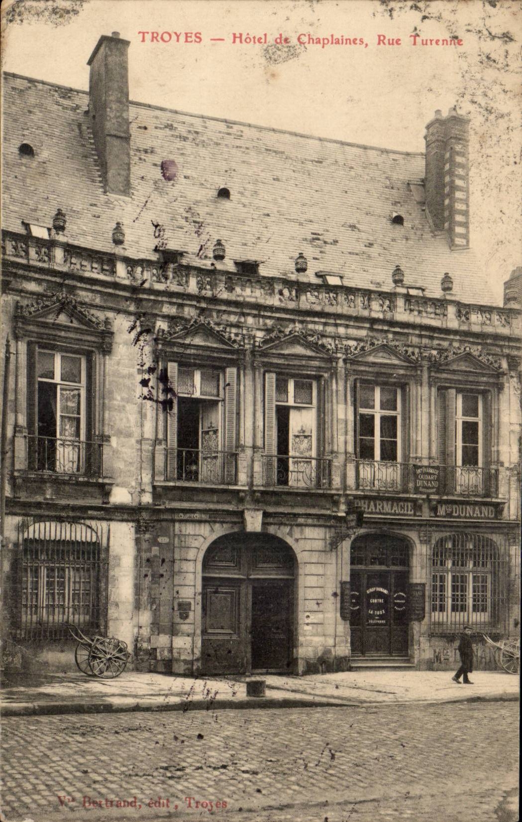 TRoyes CPA Hotel of Chapelaines (Dunand Pharmacy) Street Turenne