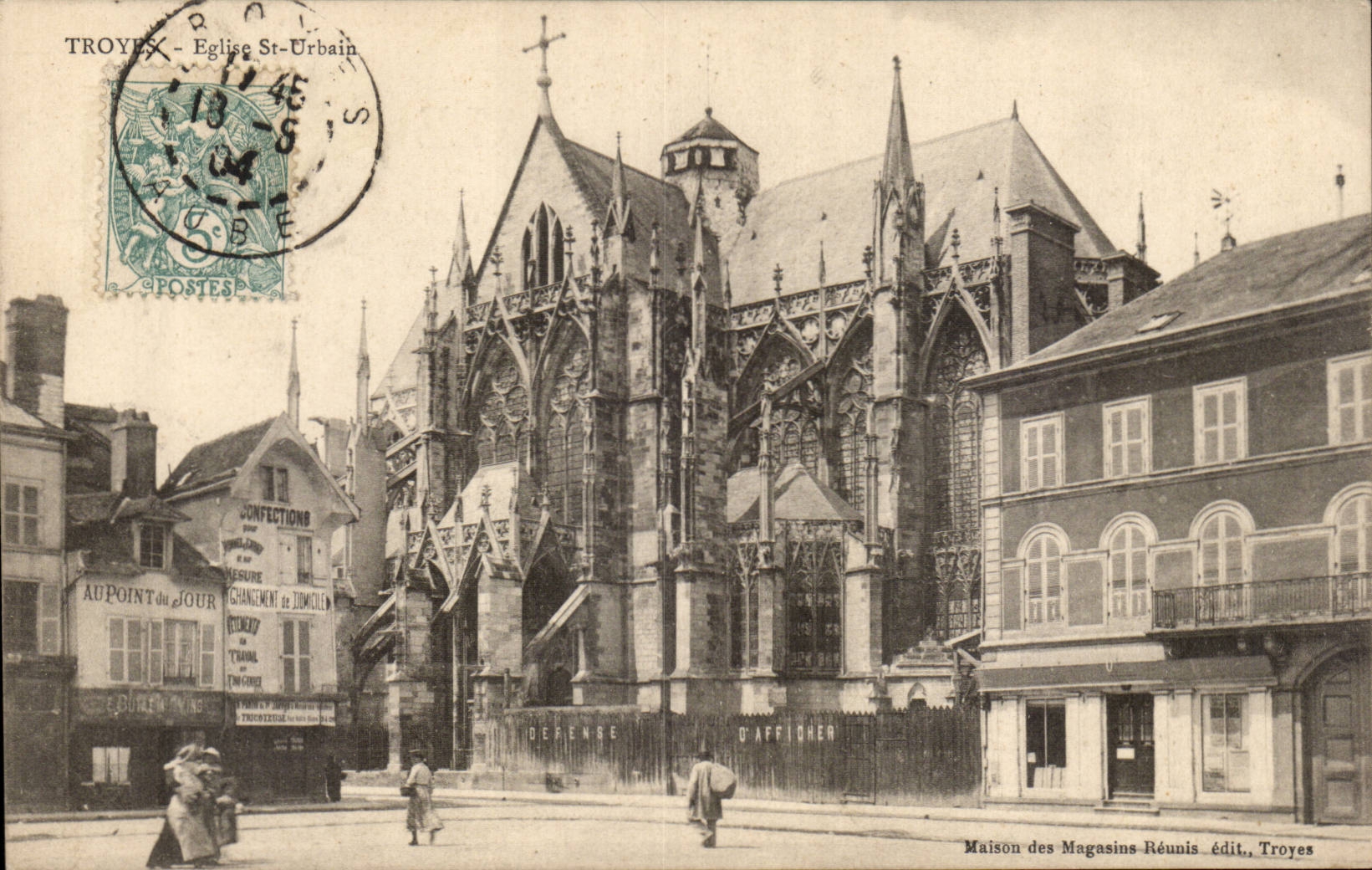 TRoyes CPA Public garden of the prefecture Church St Urbain