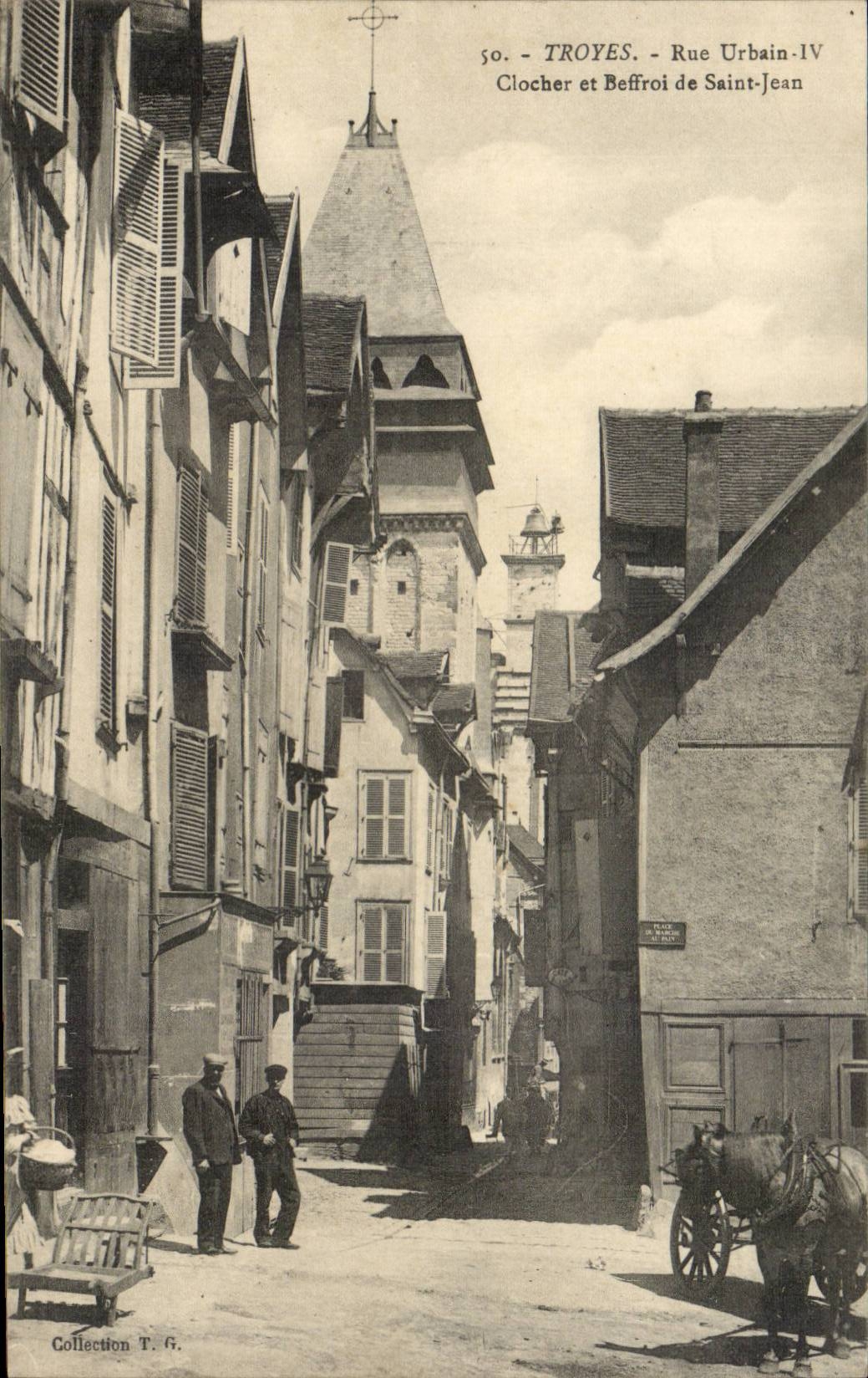 Troyes CPA Street Urbain IV Bell-tower and belfry of Saint Jean
