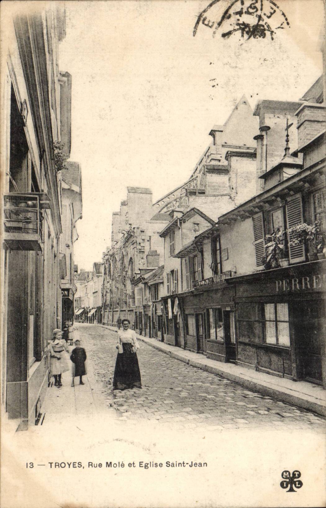 Troyes CPA Street Mole and Church Saint Jean