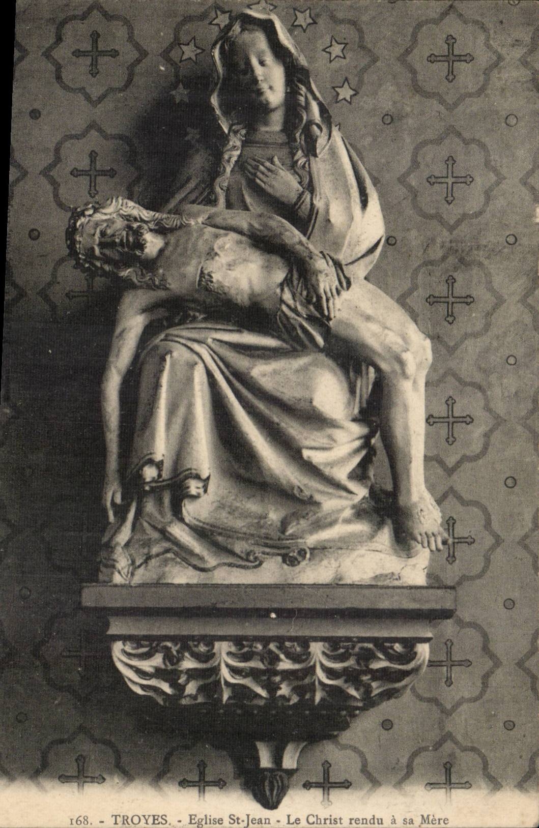 Troyes CPA Eglise Saint Jean Christ returned has her mother