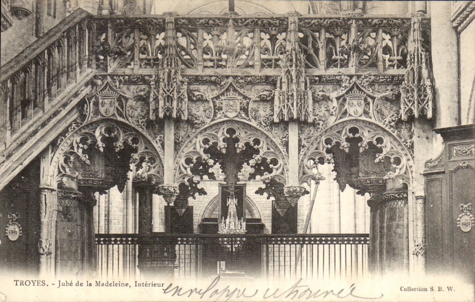 Troyes CPA Jube of the church of the Madeleine Interior