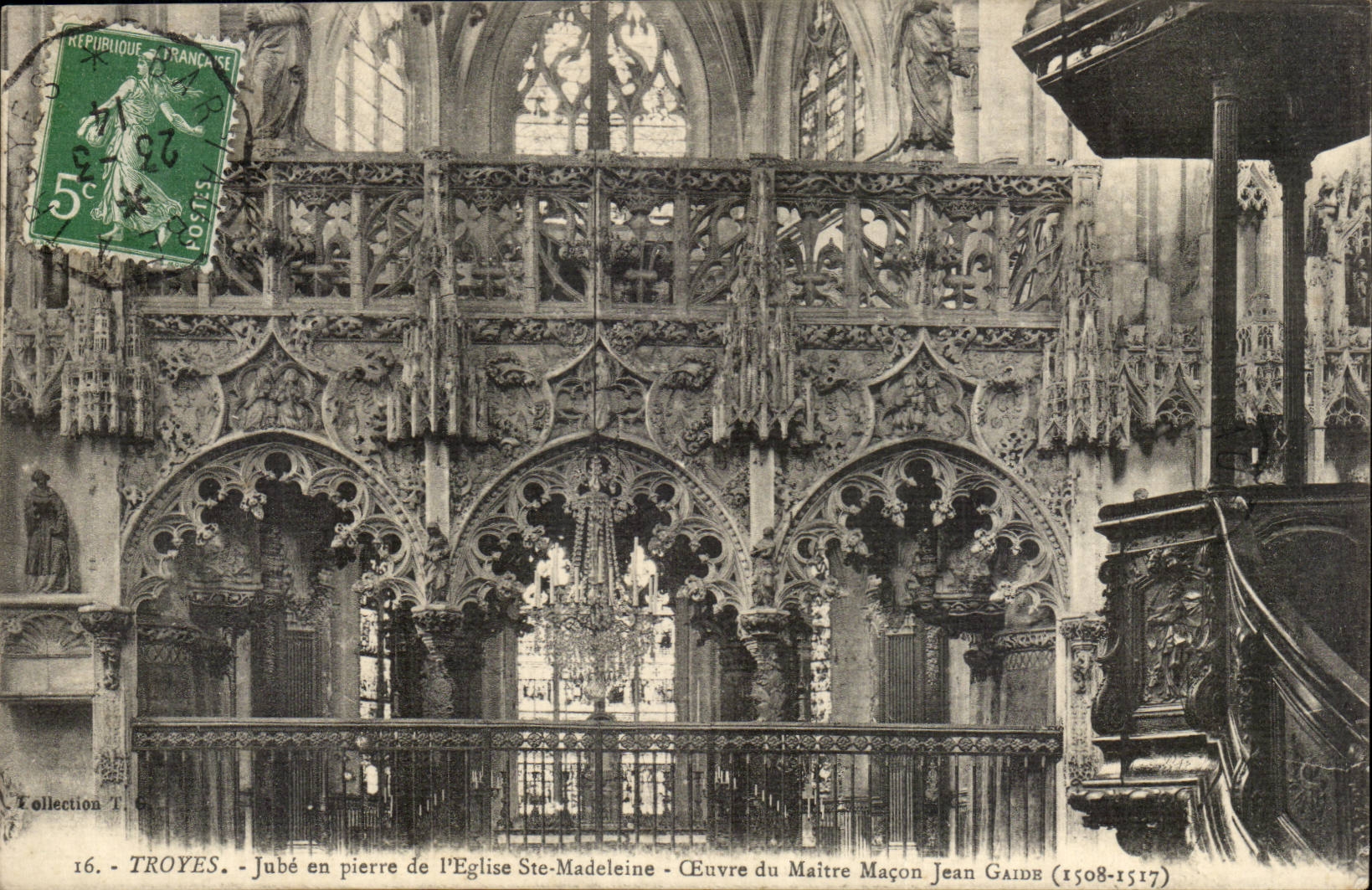 Troyes CPA Jube out of stone of the church of the Madeleine Works of the master mason Jean Gaude