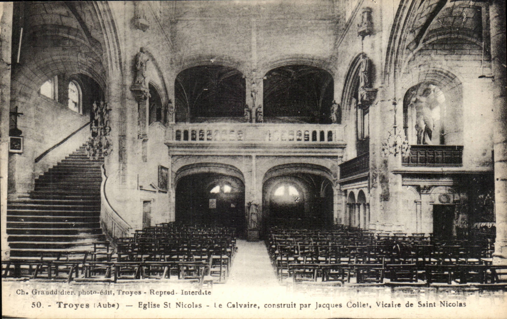 Troyes CPA Church Saint Nicolas the martyrdom Jacques Collet vicar