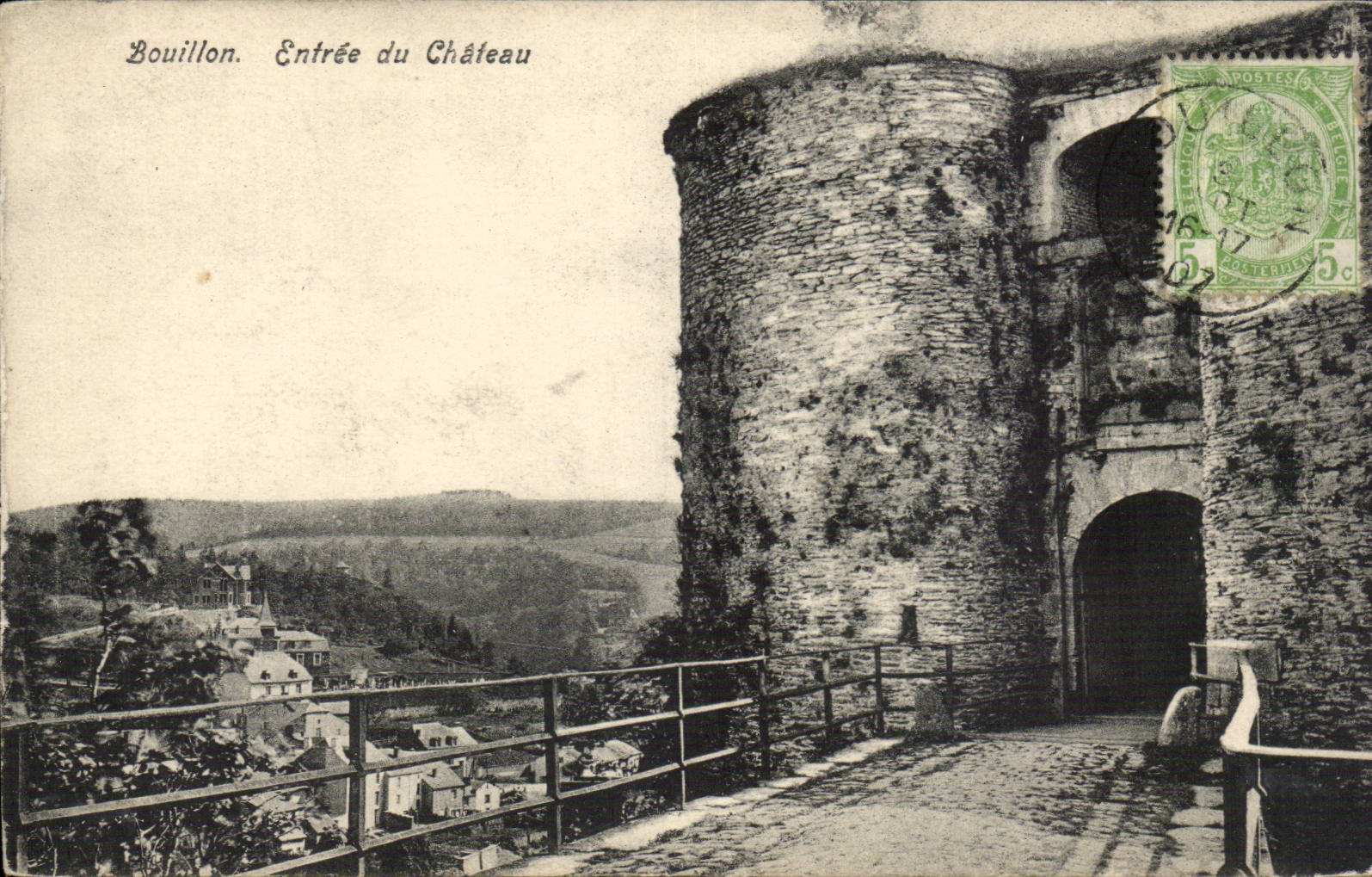 Belgie Belgium CPA Bubble Entrance of the castle