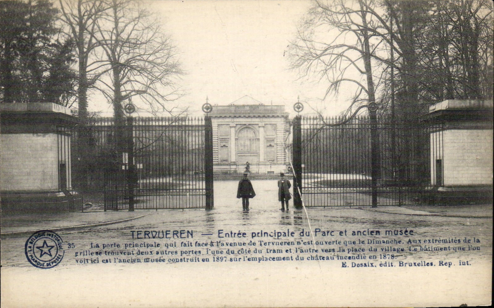 Belgie Belgium CPA Tervueren Main entrance of the park and old museum