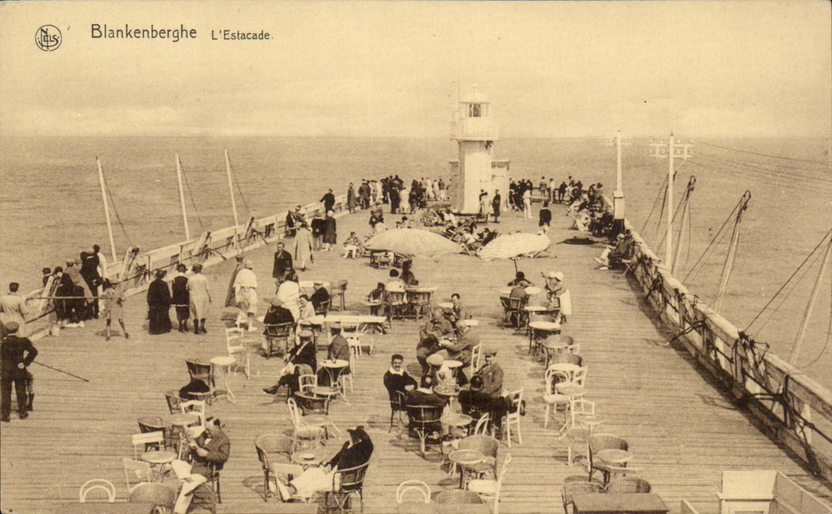 Belgie Belgium CPA Blankenberghe the pier