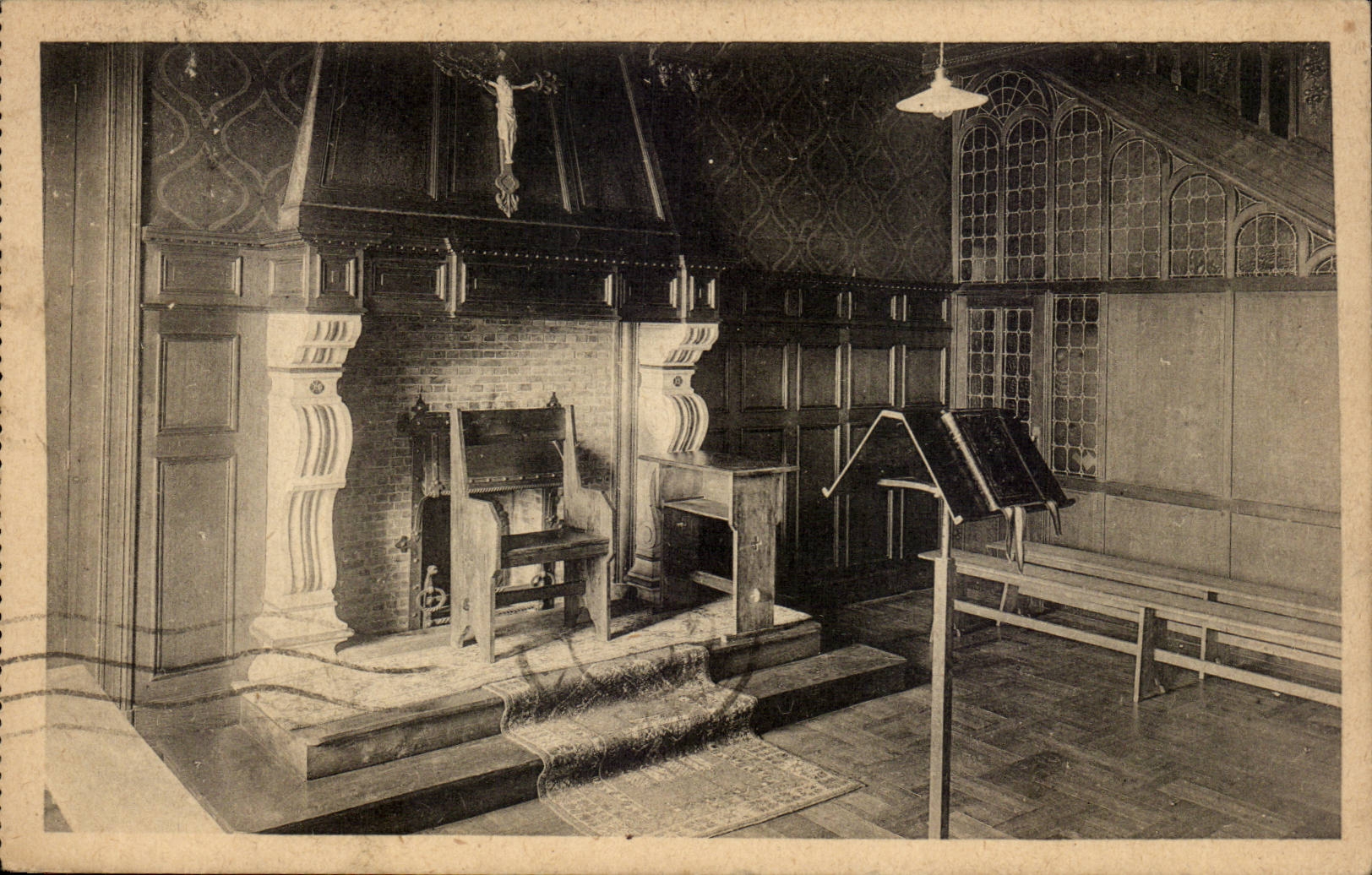 Belgie Belgium CPA Monastery of the Virgin Mount Wepion S Meuse the chapter