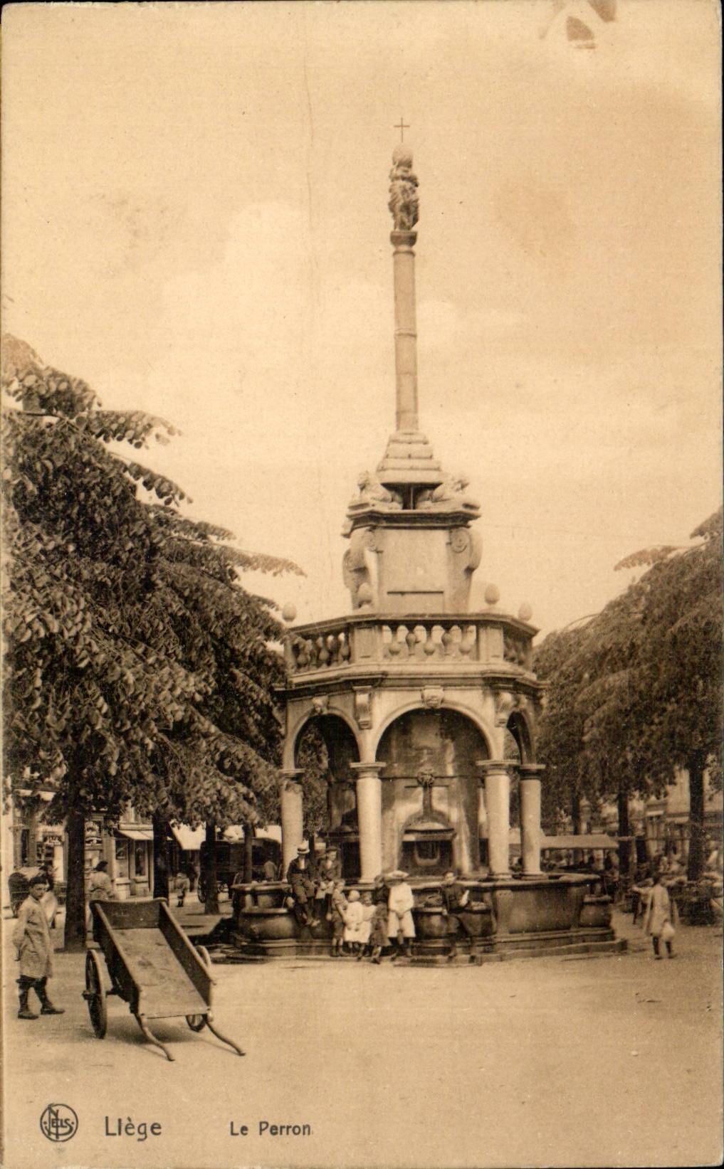 Belgie Belgium CPA Liege the perron