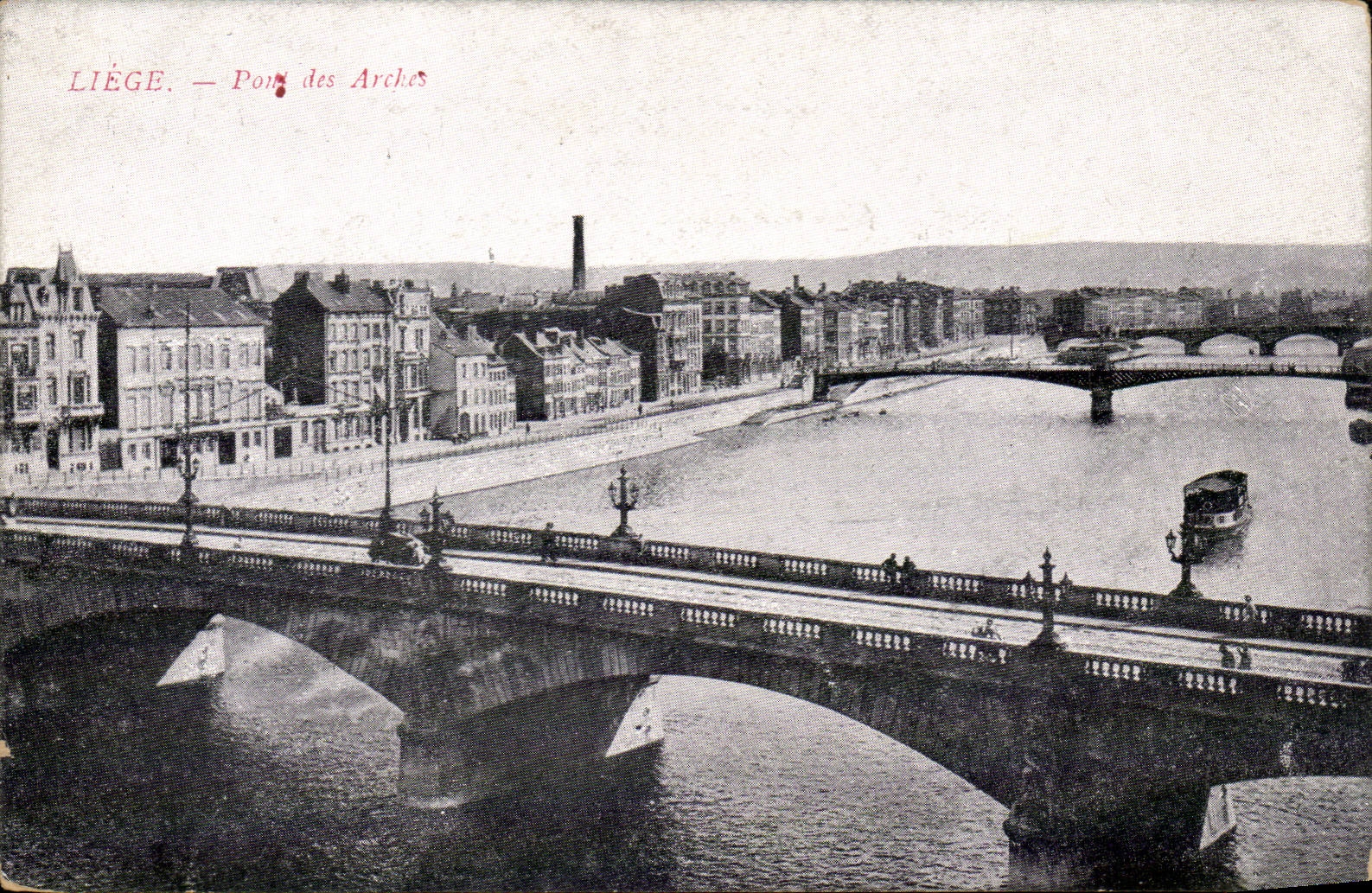 Belgie Belgium CPA Liege Bridge of the arches