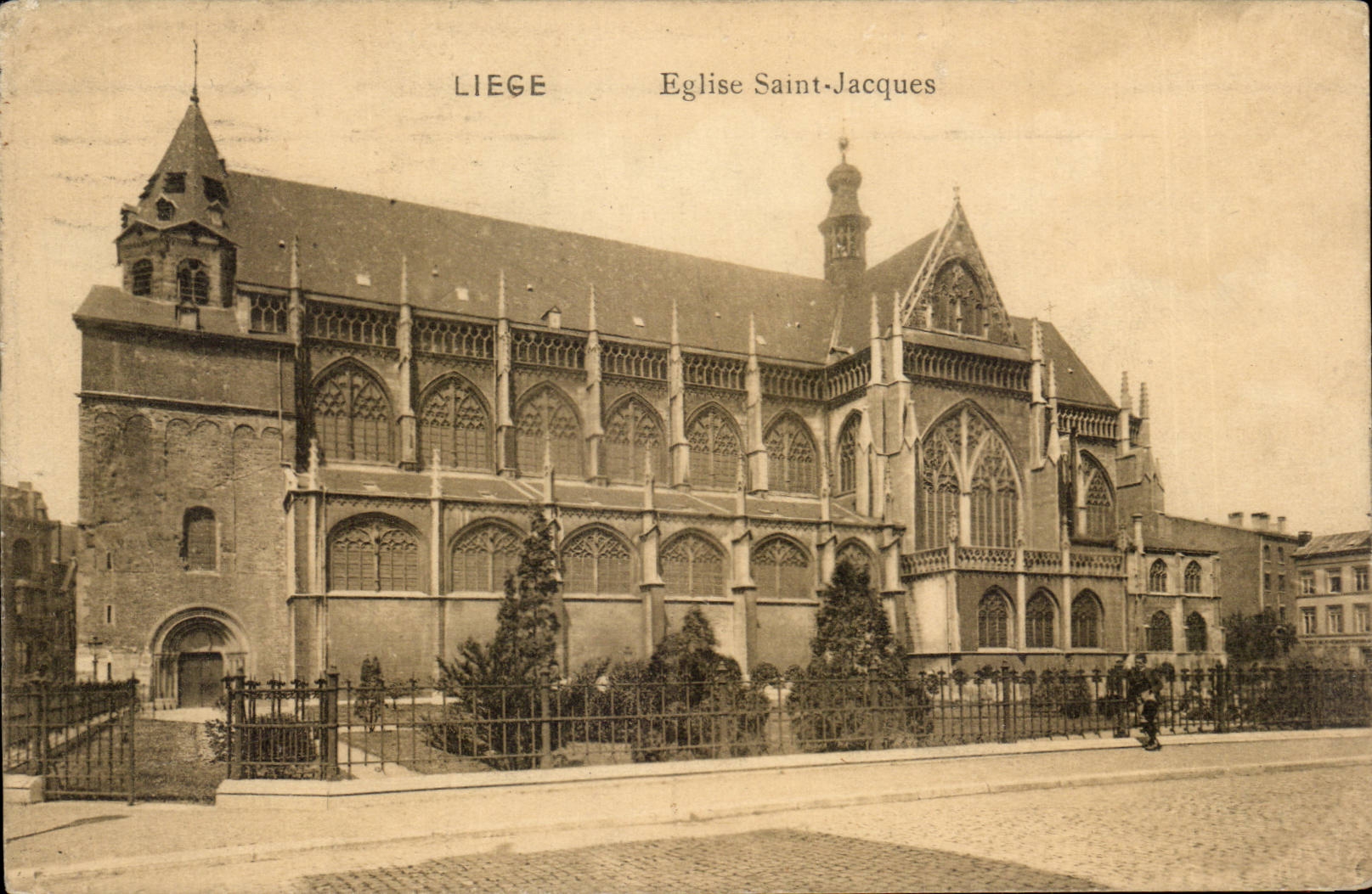 Belgie Belgium CPA Liege Church Saint Jacques