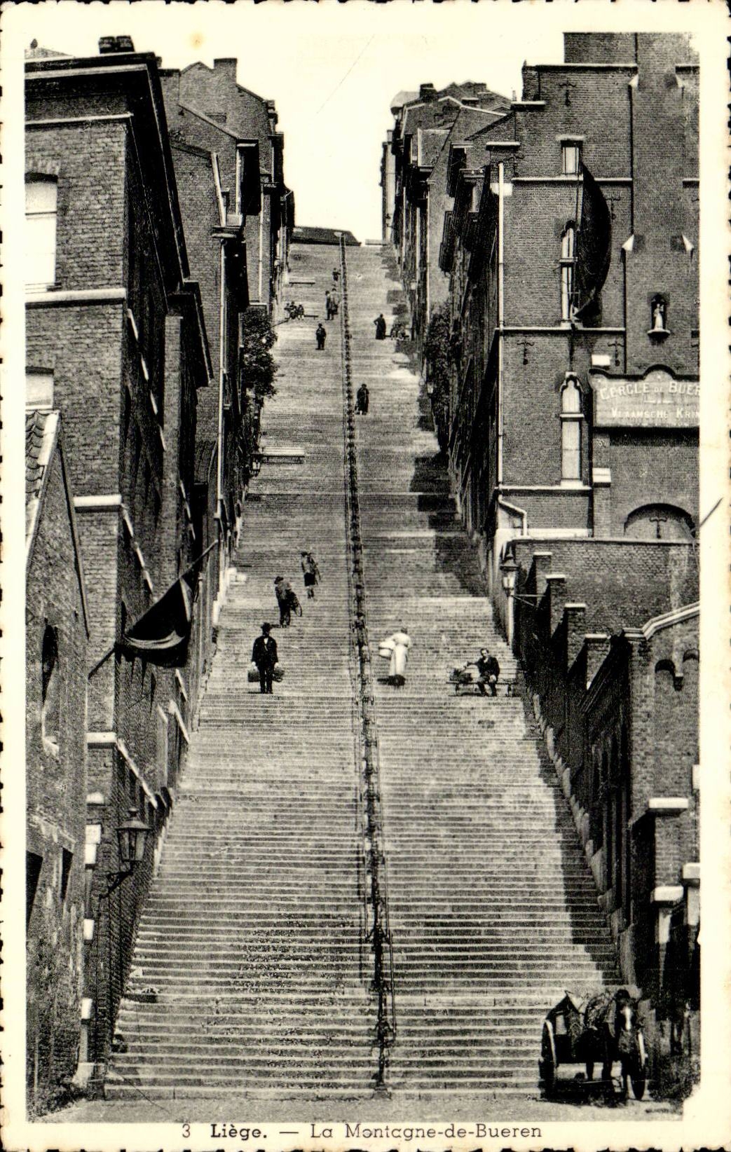 Belgie Belgium CPA Liege the mountain of Bueren