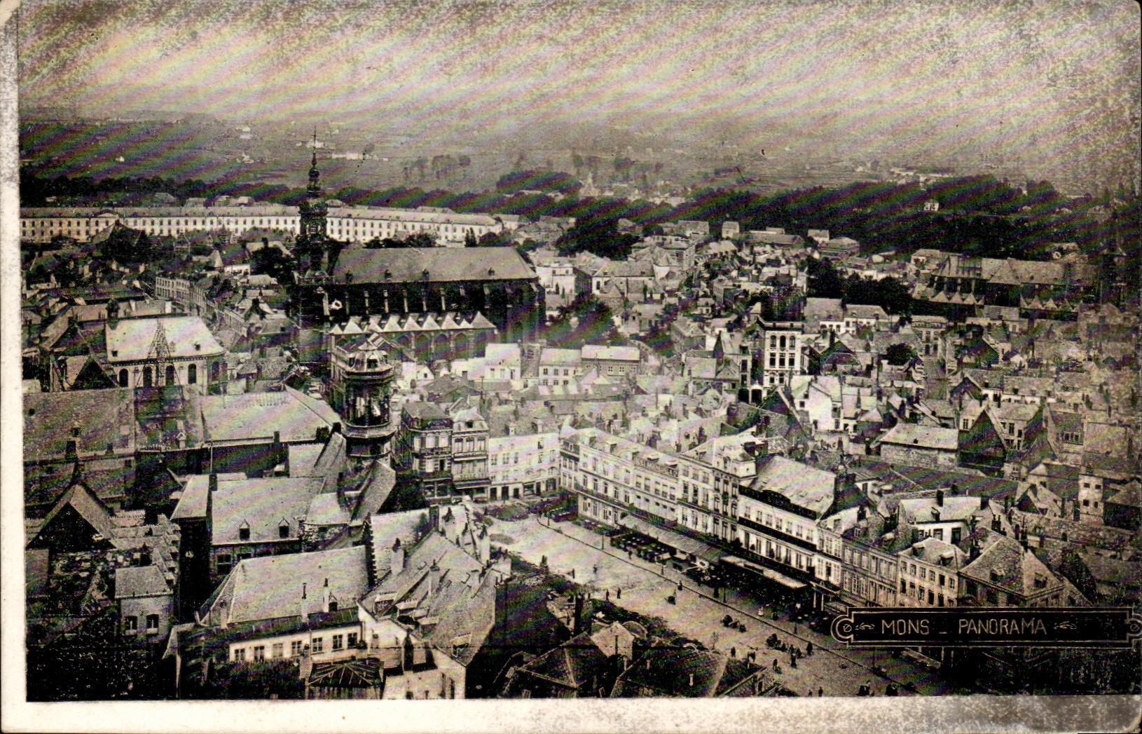 Belgie Belgium CPA Mons panorama