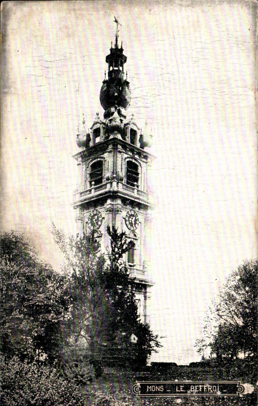 Belgie Belgium Mons CPA the belfry