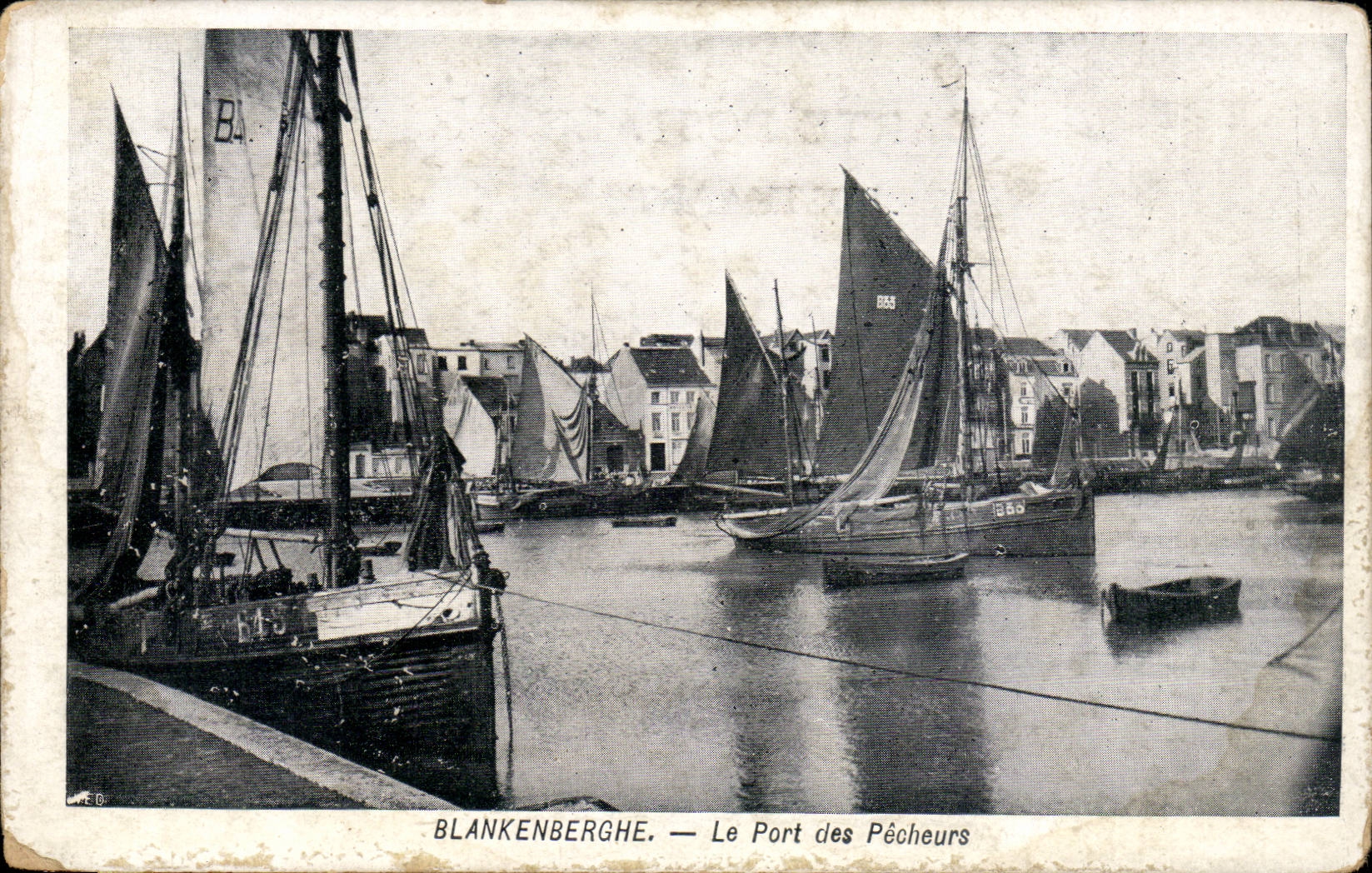 Belgie Belgium CPA Blankenberghe the port of the sinners