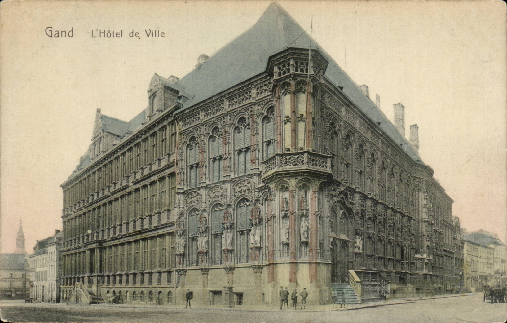 Belgie Belgium CPA Ghent the town hall