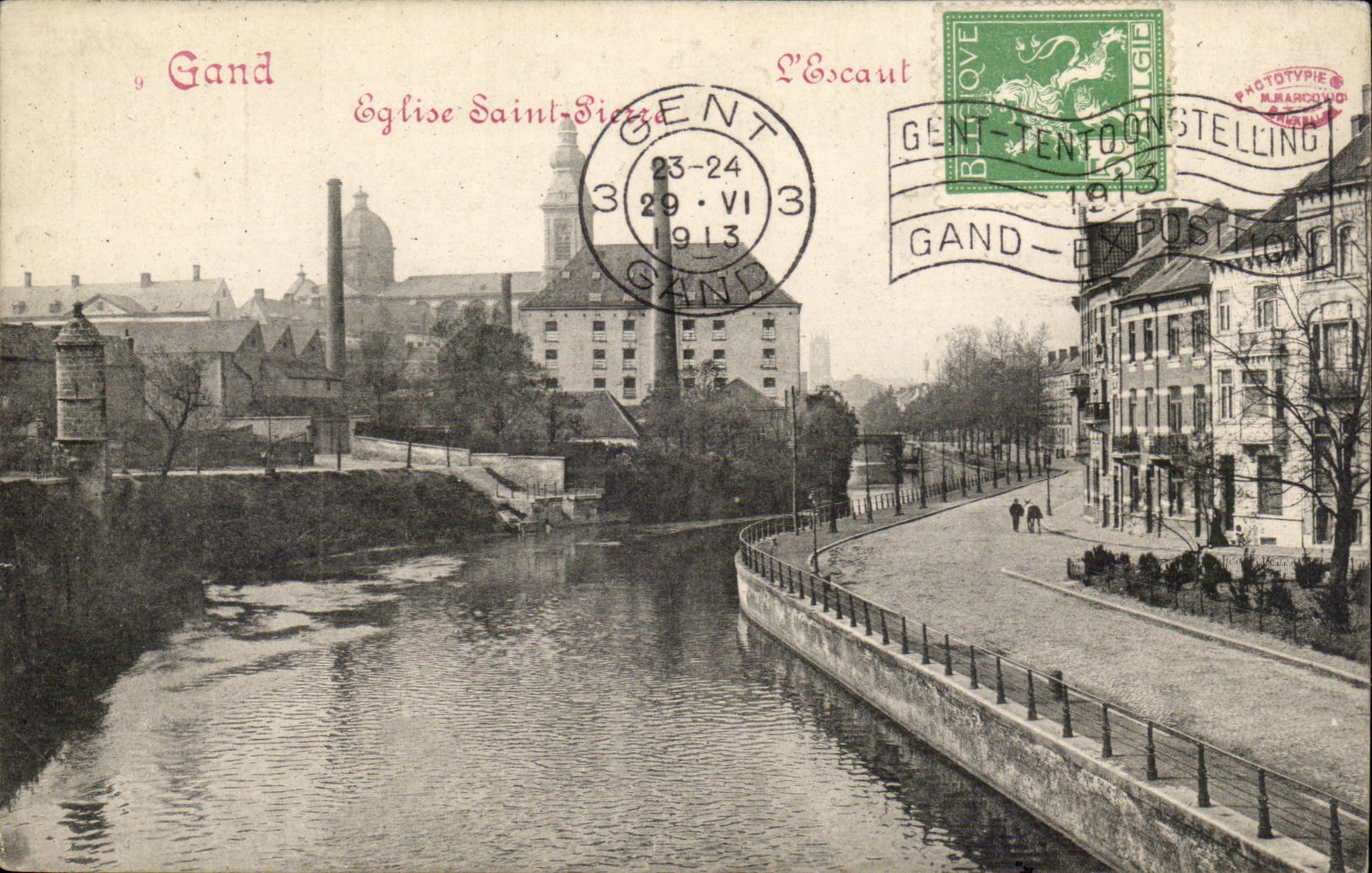 CPA Belgium Ghent Church Saint Pierre the Scheldt
