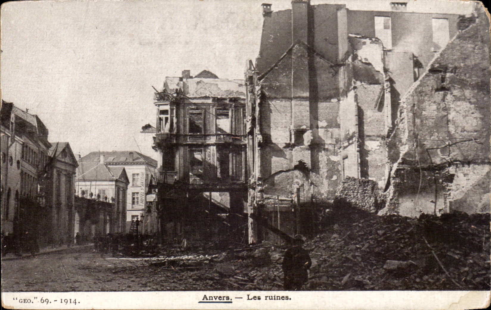 CPA Belgien Antwerpen Ruinen