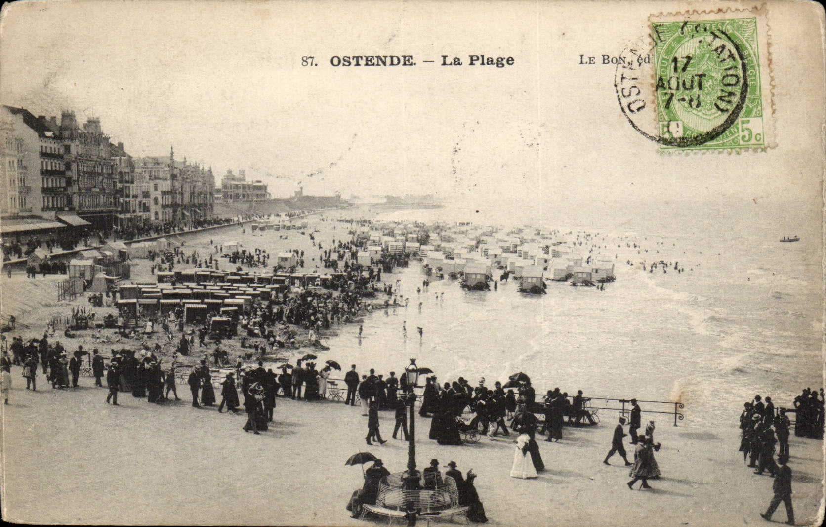 CPA Belgium Ostend the beach