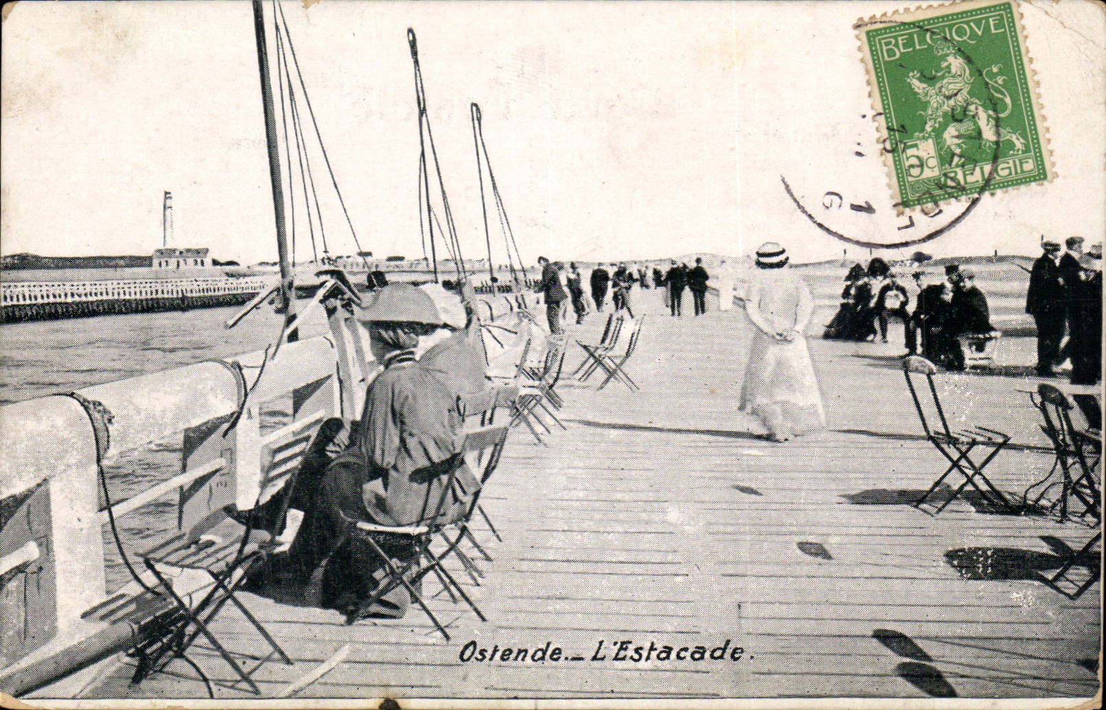 CPA Belgium Ostend the pier