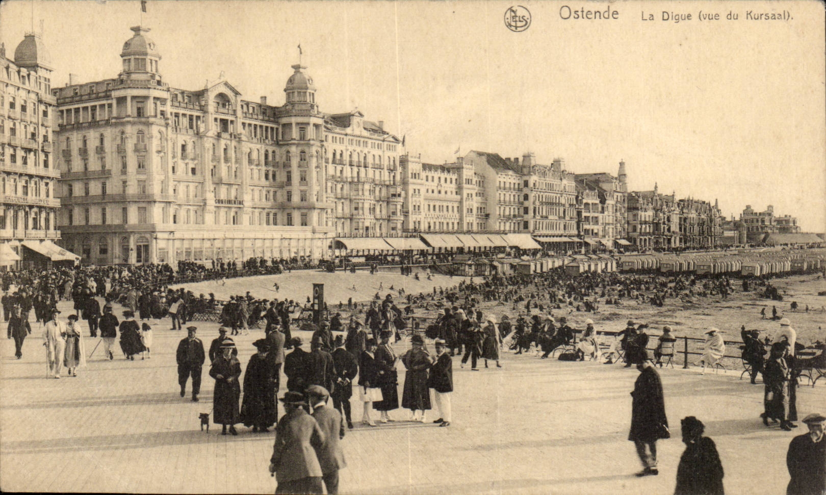 CPA Belgium Ostend the dam (seen kursaal)
